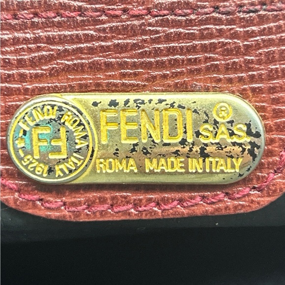 Fendi crossbody shoulder Bordeaux bag deep maroon - Picture 12 of 12